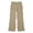 Khaki, variant on Girls School Uniform Pants High Stretchy Half Elastic Waist Soft Fabric Slim Flat Front Slacks for Teens