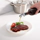 thumbnail image 4 of Dispensador de aceite de oliva, paquete de 2 dispensadores de aceite y vinagre (17 oz) con embudo de acero inoxidable, botellas de vidrio, 4 of 5