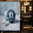 thumbnail image 2 of Erosebridal 8 Ball Shower Curtain 72Wx78L Mint Bath Curtain, Navy Mint, 2 of 5