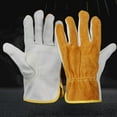 thumbnail image 2 of HILABEE 1Pair Work Gloves Men Working Welding Gloves Protective Gloves Fireproof, 2 of 7
