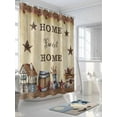 thumbnail image 3 of Shower Curtain Barn Star Sweet Home Bathroom Curtains with Hooks, Waterproof Fabric Red Berry Vintage Bath Shower Curtains Set for Bathroom Bathtubs Decor 72x72 Inch, 3 of 8