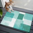 thumbnail image 4 of Area Rug 2 x 3 Ft, Green Geometric Indoor Accent Bathroom Rugs for Kitchen/Laundry Room, Watercolor Ombre Modern Abstract Art Washable Non-Slip Runner Floor Mat for Entryway, Living Room, 4 of 7