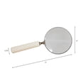 thumbnail image 4 of Decorative Magnifying Glass with Diamond Carved Handle for Home Decor - Elegant Office Desk Accessory, Living Room, or Shelf Display - Ornament for Coffee Table Decor or Entryway - 1", Ivory & White, 4 of 12