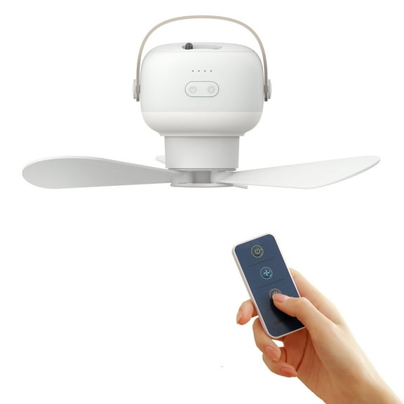 Usb Charging Gazebo Canopy Fan with Lamp Hook 4 Speeds Camping Fan Hanging Fan with Remote Control for Outdoor Tent