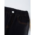 thumbnail image 5 of Aislor Kids Girls Casual Flared Jeans Vintage Wide Leg Denim Trousers Bell-Bottom Denim Pants Black 160, 5 of 7