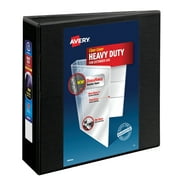Avery Heavy Duty View Binder, Black, 3-inch, Slant Ring, One-Touch, 635 Sheets