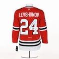 thumbnail image 1 of Artyom Levshunov Signé Chicago Draft Day Fanatics Chandail Premium #24/24, 1 of 2