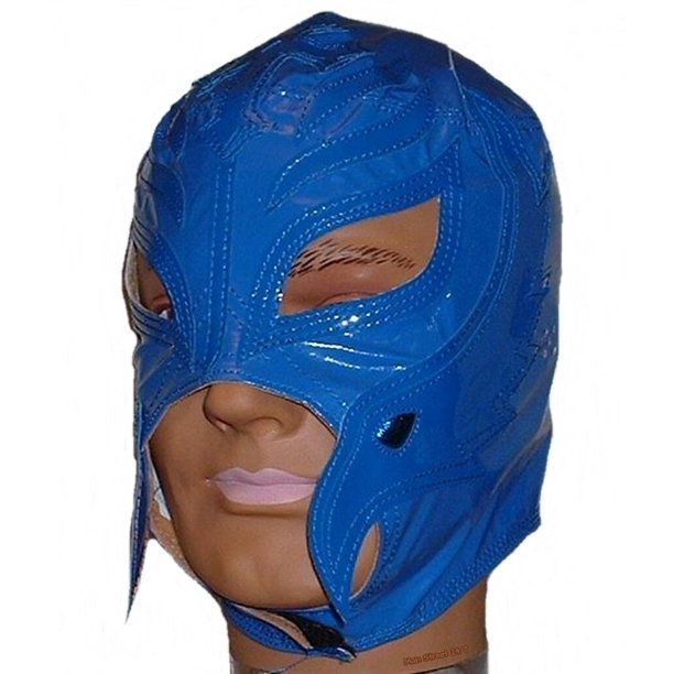 WWE REY MYSTERIO Kid Size Solid Blue Replica Mask 