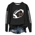 thumbnail image 7 of zaveiop Game Day Outfits for Women Long Sleeve Sunday Football Graphic Tops Lightweight Casual Cute Fall Fashion Pullover (Z-Black, L), 7 of 7