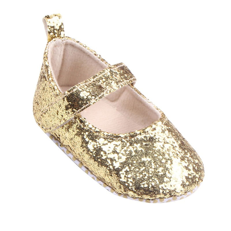 Baby Girls Toddler Sequins Infant Soft Sole Leather Baby Shoes First