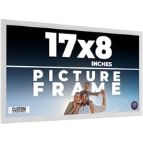17x8 Frame White Solid Wood Picture Frame Includes UV Acrylic Shatter Guard Front, Acid Free Foam