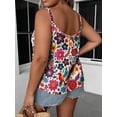 thumbnail image 3 of Cuteduck Women Plus Size Tank Tops Summer Loose Fit Sleeveless Floral Print U Neck Casual Camisole M-4X, 3 of 10