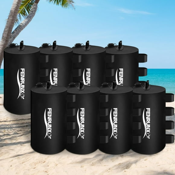 Conjunto de Bolsas de Peso con Agua para Toldos, 8 Patas, 200 kg, FENRUNXU Negro