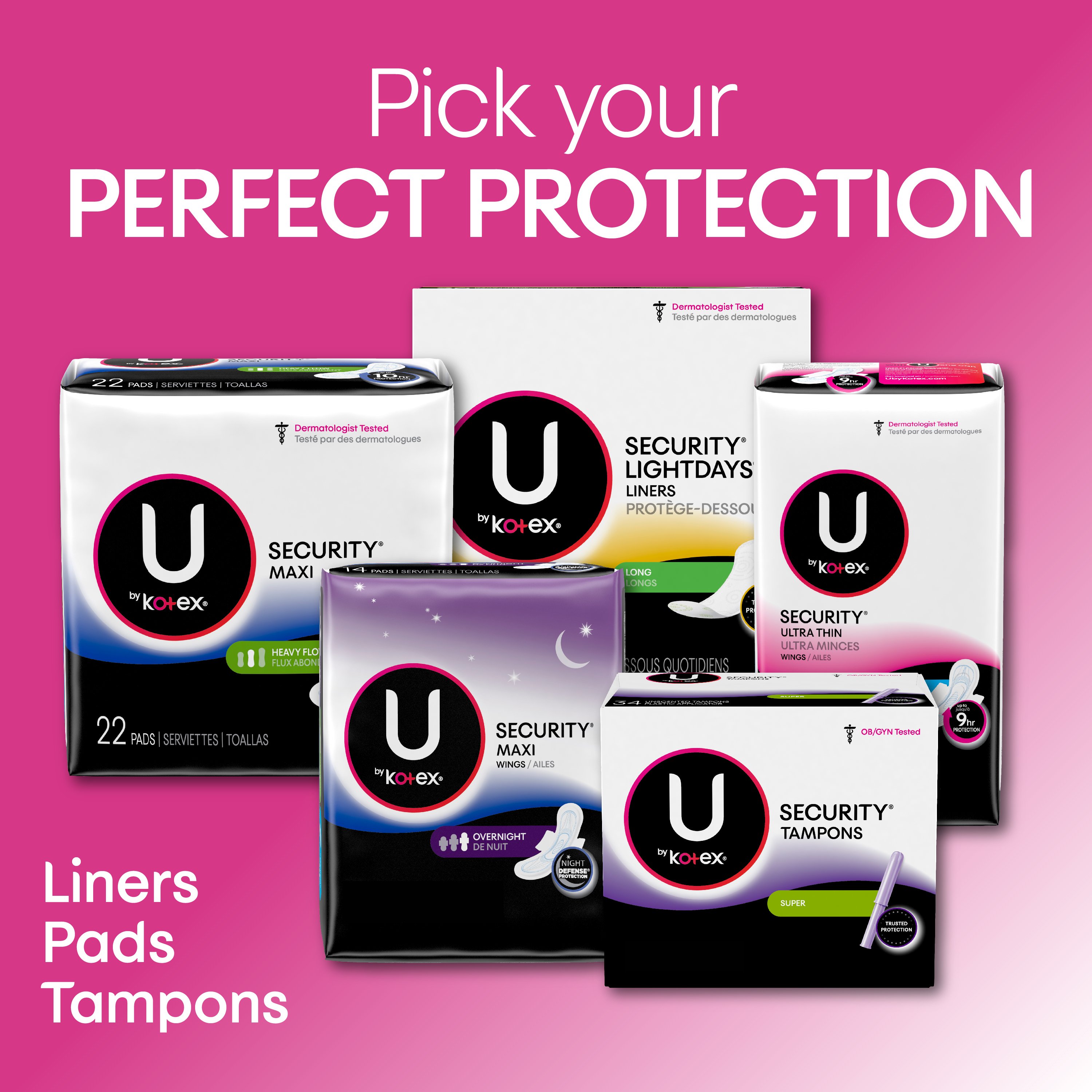 U By Kotex Security Heavy Ultrathin Pads Count Walmart Com Walmart Com