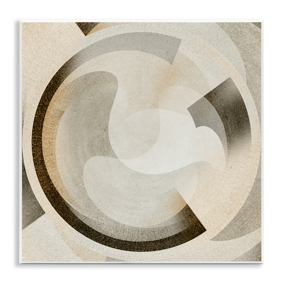 Stupell Industries Round Arches Neutral Abstract Painting Unframed Art Print Wall Art, 12 x 12