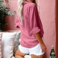 thumbnail image 5 of Clothing 2025 Super Soft Wrinkle Free Button Down Shirts for Women Formal Work Dress Blouses Tops Womens Button Down Shirts Boyfriend Long Sleeve Oversized Blouses Tops, 5 of 9