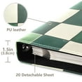 thumbnail image 3 of FORMRS 3 Ring Photo Album 4"x6" Self Adhesive Large Capacity PU Leather Cover, Green and White Plaid Pattern, 3 of 8