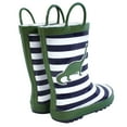 thumbnail image 3 of Hudson Baby Infant Boy Rain Boots, Dino Stripe, 9 Toddler, 3 of 3
