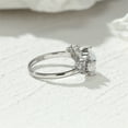 thumbnail image 5 of VOLALO Inlaid Muti Moissanite Teardrop Shaped Ring For Women, 5 of 7