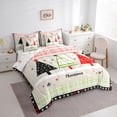 thumbnail image 3 of Feelyou Christmas Tree Bedding Comforter Set 7 Pieces for Kids, Chic Buffalo Plaid Full Bedding Set, Cartoon Stars Print Reversible Fitted Sheet Flat Sheet, Ultra Soft Bedroom Decor, 3 of 7