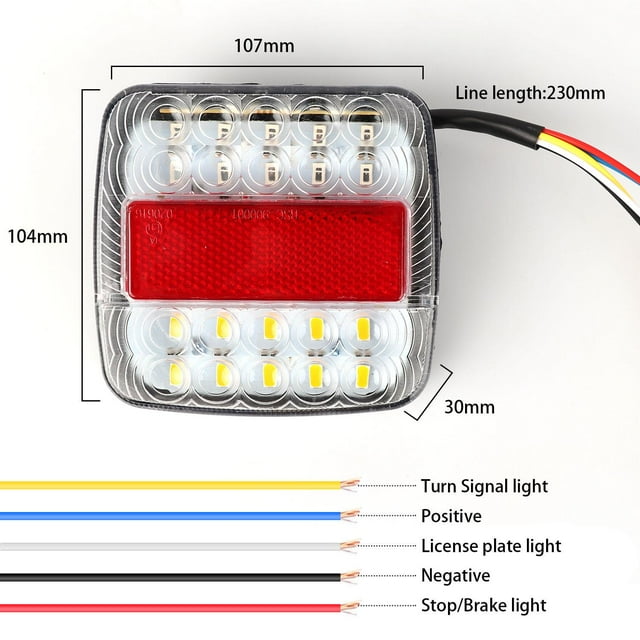 Luces traseras, luces traseras LED de 12 V, luces traseras LED, lámpara trasera para camión probada y confiable