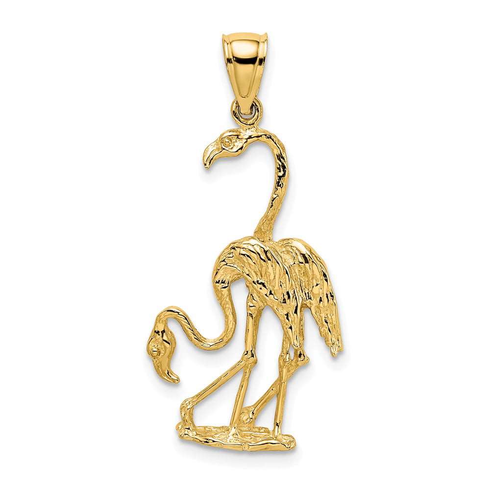 Details about   14K Gold 3-D Flamingo Charm Pendant MSRP $350