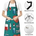 thumbnail image 6 of Fuzoiu Medical Elements Print Adjustable Waterproof Apron with Pockets,Waterproof Apron for Cooking, Gardening, and Art Projects, 6 of 8