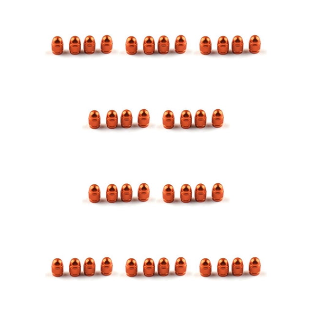 Kenally 10piezas tapas de vástago de válvula de rueda cubiertas de aire de ruedas Color sólido Naranja