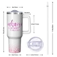 thumbnail image 2 of Chaos Coordinator 40 Oz Insulated Tumbler Gift - Stainless Steel Cup with Handle & Straw, Funny Cute Design for Women, Boss, Coworker, Teacher, Nurse, Mom, Unique Present, 2 of 5