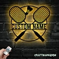 thumbnail image 5 of Craftnamesign Custom Badminton Racket Metal LED Lights, Personalized Badminton Player Name Sign, 5 of 5
