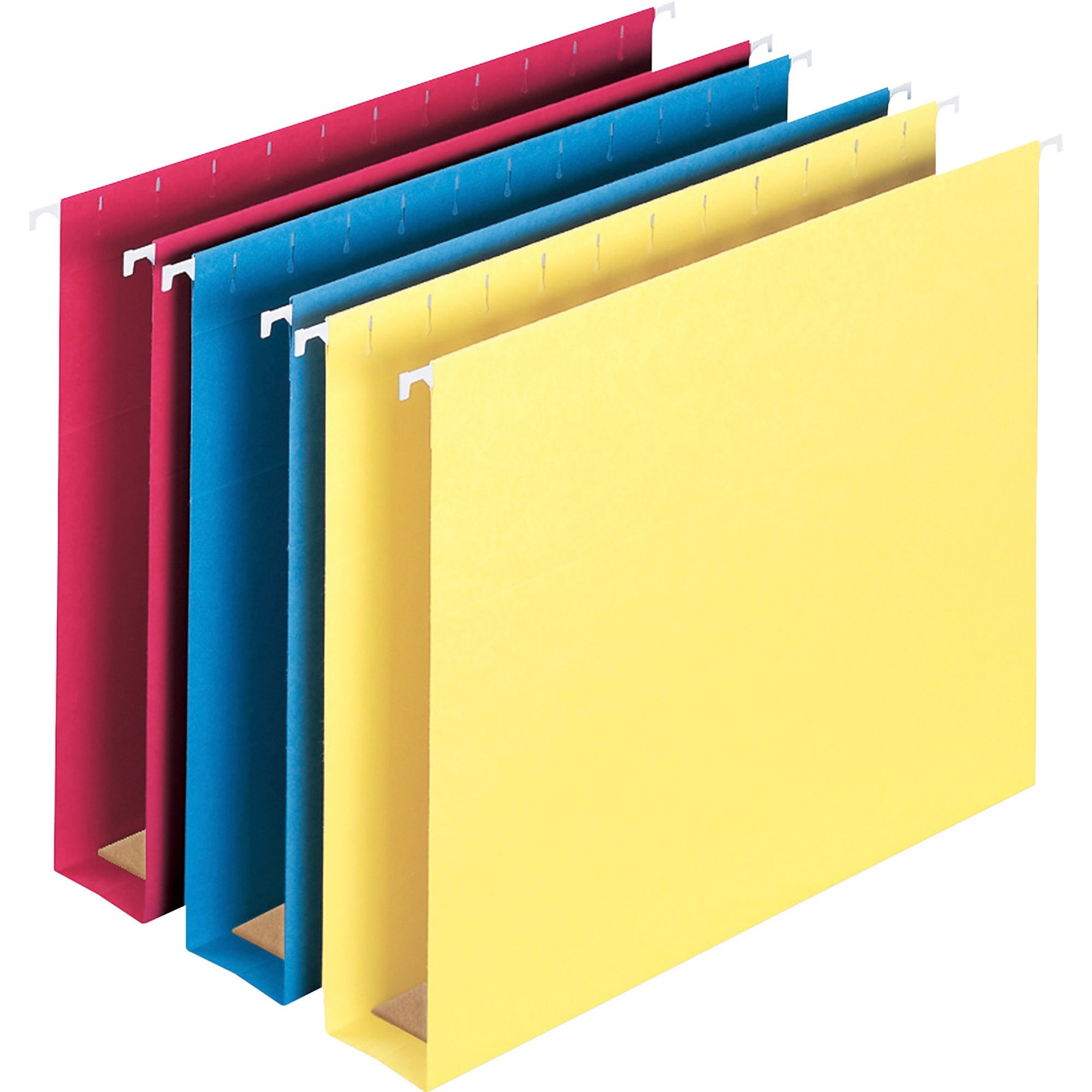 Smead, SMD64264, Hanging Box Bottom Folders, 25 / Box, Blue,Yellow,Red