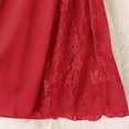 thumbnail image 5 of Sngxgn Womens Nightgown Sleep Shirt Dress Satin Short Sleeve Sleepwear(Red,L), 5 of 5