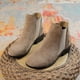 thumbnail image 3 of Zapatos Botines de mujer Botas estilo retro para mujer simples de Color sólido cómodas acolchadas cálidas con tacón grueso media talla grande estilo occidental botines botas (Khaki 6.5), 3 of 7