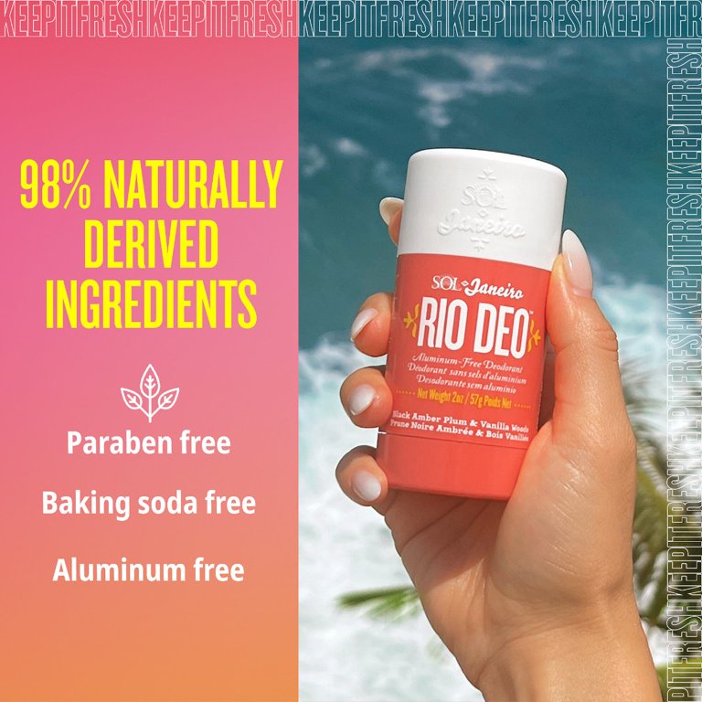 Rio Deo all day long! Our aluminum-free, baking soda-free