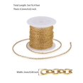 thumbnail image 5 of Spencer 16.4FT Stainless Steel Oval Shaped Thin Cable Link Chains for DIY Necklace Jewelry Making, 5 of 7