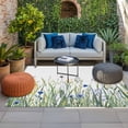 thumbnail image 2 of Botanical Flower Outdoor Rug for Patio/Deck/Porch, Non-Slip Large Area Rug 5 x 7 Ft, Watercolor Colorful Floral Herbs Plants Indoor Outdoor Rugs Washable Area Rugs, Camping Rug Carpet Runner, 2 of 8