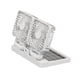 thumbnail image 4 of Ventilador de coche eléctrico y solar, giratorio 360 grados, 3 velocidades, para escritorio cabezas dobles blancas, 4 of 8