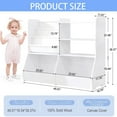 thumbnail image 5 of MIDOQIN Toy Storage Organizer, Wood Kids Bookshelf with 5 Storage Cubbies Multifunctional Toddler Bookcase Storage Chest, 5 of 9