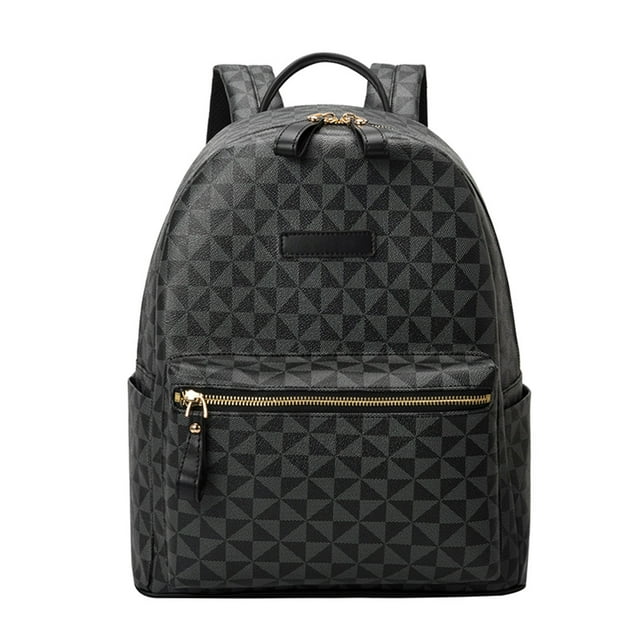 LOVECM Large Capacity Women Fashion Checkered Backpack Womens Backpack Purse Vegan Leather Large Travel Backpack College Shoulder Bag