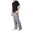 thumbnail image 2 of SLEEPHERO Men's Sleep Short Sleeve Flannel Pajama Pant Set, 2 of 3