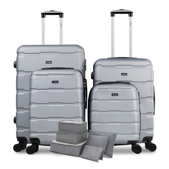Juego 4 Maletas De Viaje Rigidas Rumbo 6 Bolsas de Viaje gris