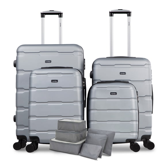 Juego 4 Maletas De Viaje Rigidas Rumbo 6 Bolsas de Viaje gris