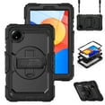 thumbnail image 1 of XYX For Xiaomi Redmi Pad SE 8.7 inch 2024, 360 Rotating Shockproof Cover with Stand, Screen Protector, Shoulder Strap, Black, 1 of 7