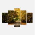 thumbnail image 2 of Route à travers de beaux arbres verts - Paysage Impression sur toile, 2 of 3