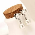 thumbnail image 3 of Fiaya Women Simple Fashion Studs, Creative Pearl Earrings for Women, Jewelry Gifts for Daughter Sister (A), 3 of 5