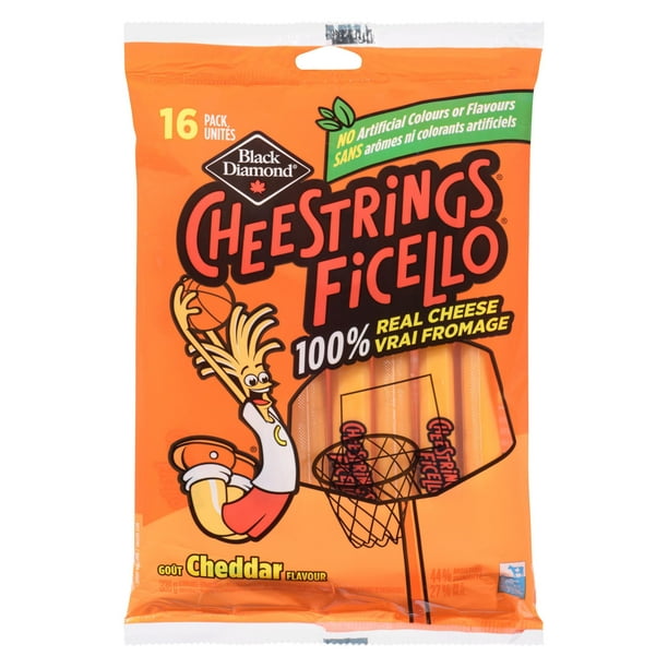 Black Diamond Cheestrings Cheddar Cheese, 16 units, 336g 