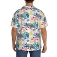 thumbnail image 3 of Naloa Colorful Chameleons Men's Loose Fit Cuban Collar Short-Sleeve Shirt, Hawaiian Shirts, Mens Shirts Casual for Everyday Wear Outings-3X-Large, 3 of 5
