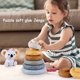 thumbnail image 4 of Juguete apilable de torre suave de 7 piezas, juguete de dentición para bebé Montessori con estatuilla de Koala, juguetes de educación temprana, regalos para bebés de 6, 9, 12, 18 meses, 1 año y 2 años Rojo Verde, 4 of 5