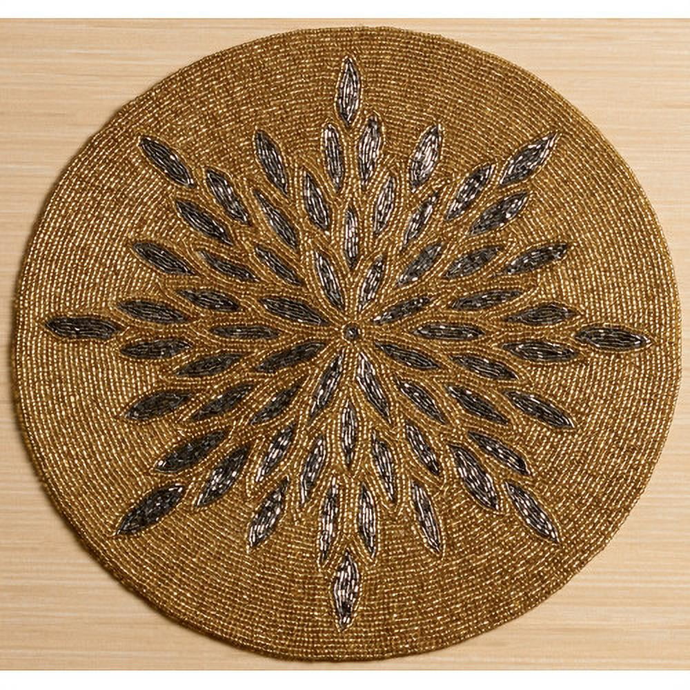 Kindwer Glass Beaded Sunburst 15'' Placemat