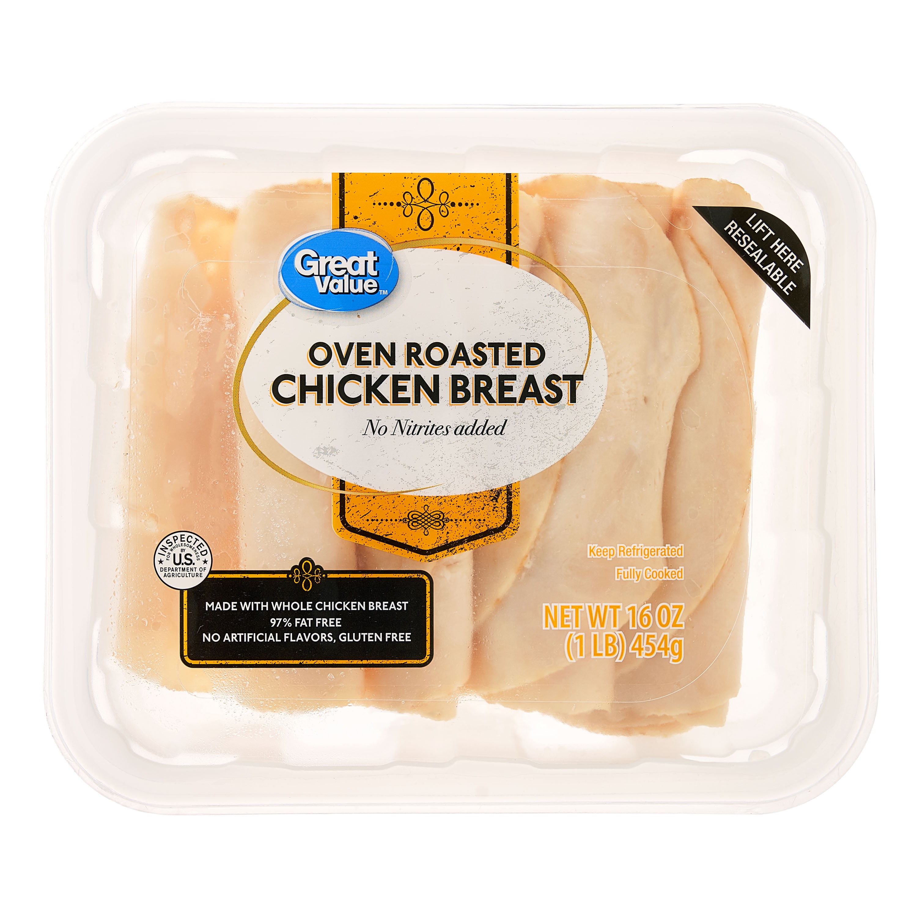 Great Value Oven Roasted Chicken Breast, 16 oz